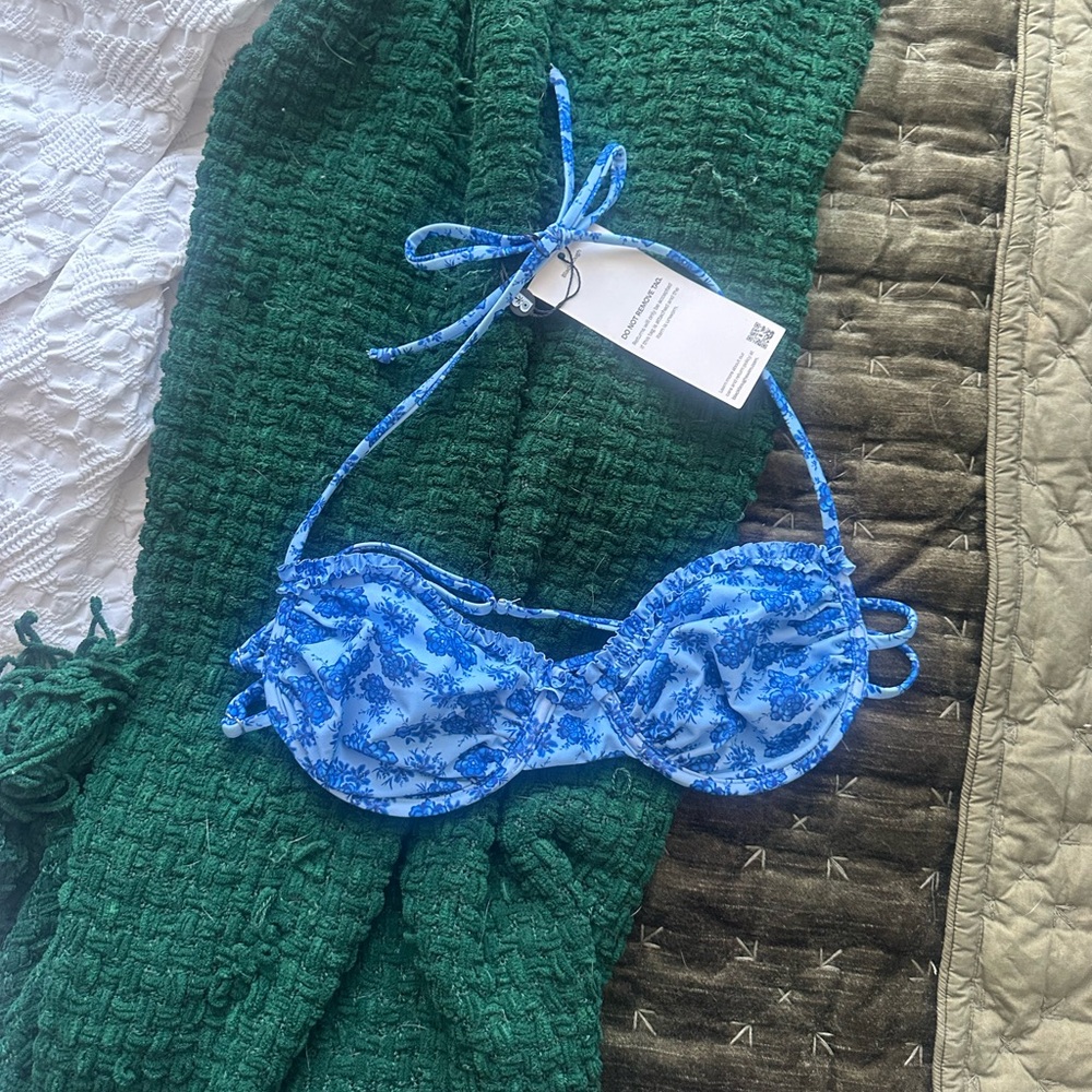 Blackbough Blue Floral Bikini Top